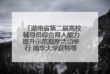 湖南省第二届高校辅导员综合育人能力提升示范观摩活动举行 南华大学获特等奖和一等奖
