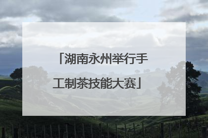 湖南永州举行手工制茶技能大赛