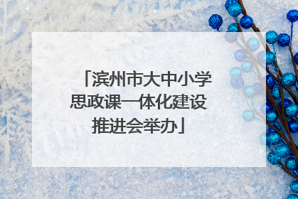 滨州市大中小学思政课一体化建设推进会举办