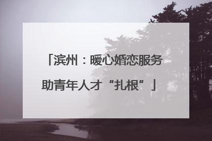 滨州：暖心婚恋服务助青年人才“扎根”