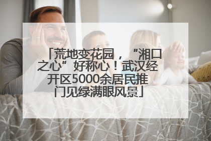 荒地变花园，“湘口之心”好称心！武汉经开区5000余居民推门见绿满眼风景