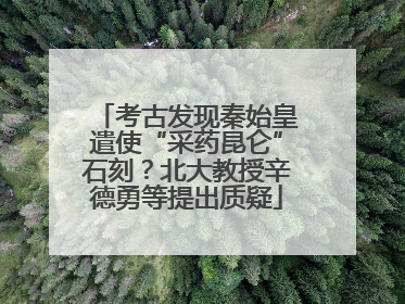 考古发现秦始皇遣使“采药昆仑”石刻？北大教授辛德勇等提出质疑