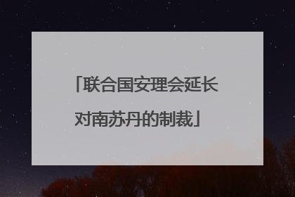 联合国安理会延长对南苏丹的制裁