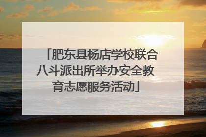 肥东县杨店学校联合八斗派出所举办安全教育志愿服务活动