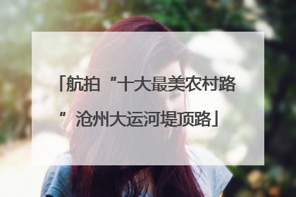 航拍“十大最美农村路”沧州大运河堤顶路