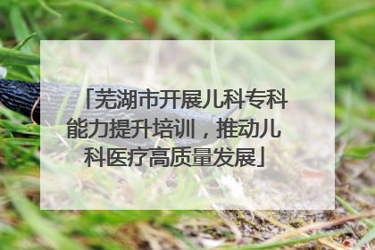 芜湖市开展儿科专科能力提升培训，推动儿科医疗高质量发展