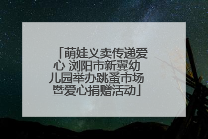 萌娃义卖传递爱心 浏阳市新翼幼儿园举办跳蚤市场暨爱心捐赠活动