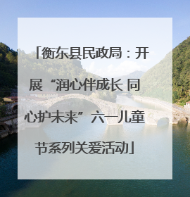 衡东县民政局：开展“润心伴成长 同心护未来”六一儿童节系列关爱活动