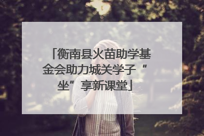 衡南县火苗助学基金会助力城关学子“坐”享新课堂