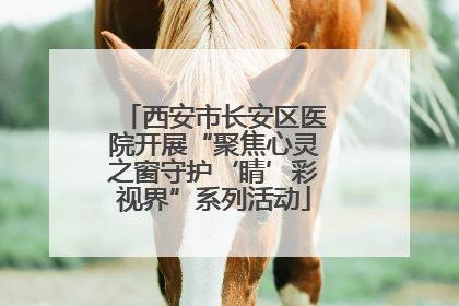 西安市长安区医院开展“聚焦心灵之窗守护‘睛’彩视界”系列活动
