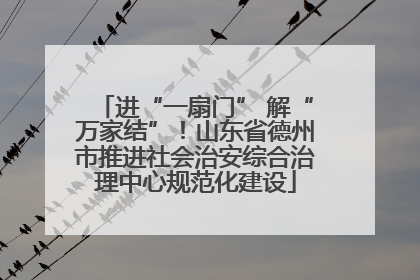 进“一扇门” 解“万家结”！山东省德州市推进社会治安综合治理中心规范化建设