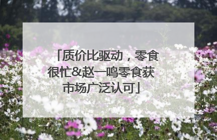质价比驱动，零食很忙&赵一鸣零食获市场广泛认可