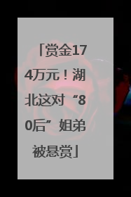 赏金174万元！湖北这对“80后”姐弟被悬赏