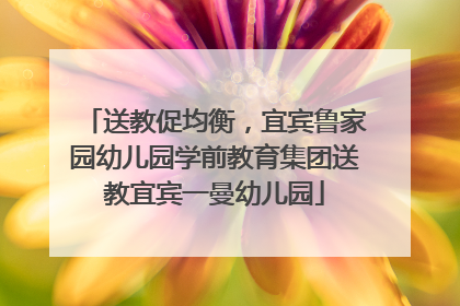 送教促均衡，宜宾鲁家园幼儿园学前教育集团送教宜宾一曼幼儿园