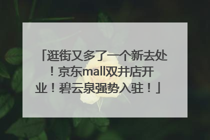 逛街又多了一个新去处！京东mall双井店开业！碧云泉强势入驻！