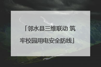 邻水县三维联动 筑牢校园用电安全防线