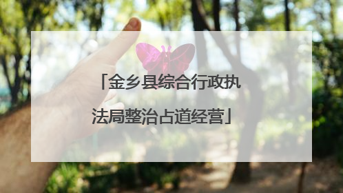 金乡县综合行政执法局整治占道经营