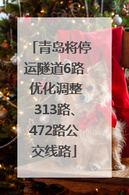 青岛将停运隧道6路 优化调整313路、472路公交线路
