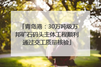 青岛港：30万吨级万邦矿石码头主体工程顺利通过交工质量核验