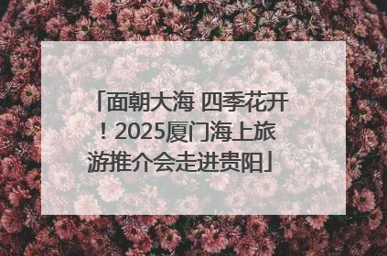 面朝大海 四季花开！2025厦门海上旅游推介会走进贵阳