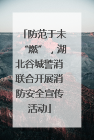 防范于未“燃”，湖北谷城警消联合开展消防安全宣传活动