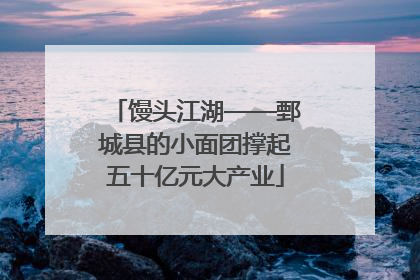 馒头江湖——鄄城县的小面团撑起五十亿元大产业