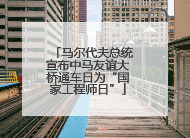 马尔代夫总统宣布中马友谊大桥通车日为“国家工程师日”