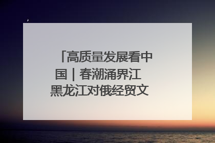 高质量发展看中国｜春潮涌界江 黑龙江对俄经贸文旅交流绿意盎然