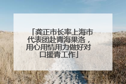 龚正市长率上海市代表团赴青海果洛，用心用情用力做好对口援青工作