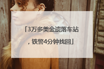 3万多美金遗落车站，铁警4分钟找回