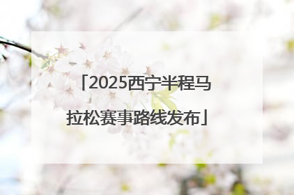 2025西宁半程马拉松赛事路线发布