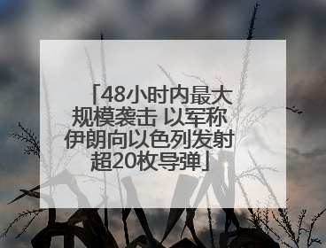 48小时内最大规模袭击 以军称伊朗向以色列发射超20枚导弹