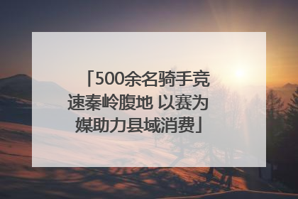 500余名骑手竞速秦岭腹地 以赛为媒助力县域消费