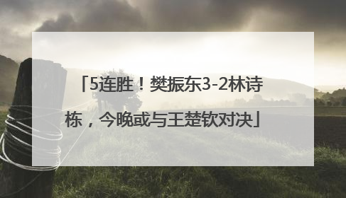 5连胜！樊振东3-2林诗栋，今晚或与王楚钦对决