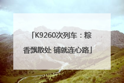 K9260次列车：粽香飘散处 铺就连心路