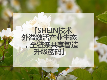 SHEIN技术外溢激活产业生态，全链条共享智造升级密码